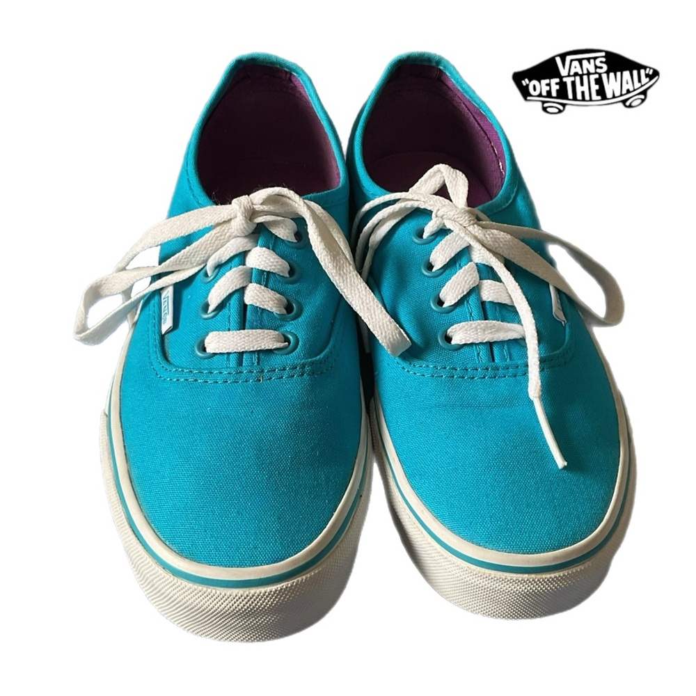VANS Off The Wall 7 Women's Canvas Sneakers BLUE TB4R Classic Lace-up Authentic